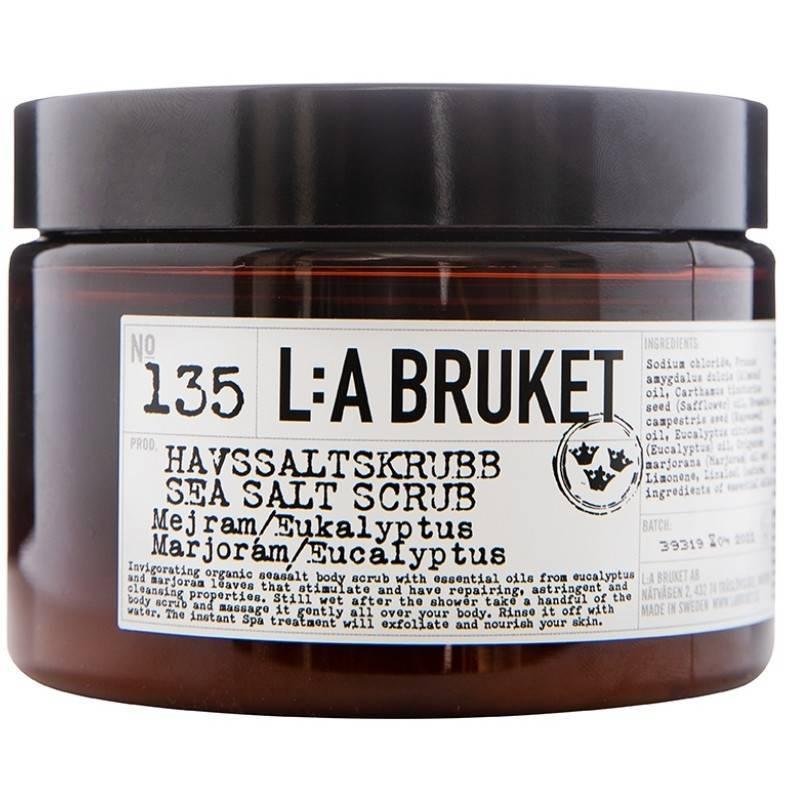 :  Bruket 135 Sea Salt Body Scrub 420 Gr  Marjoram Eucalyptus