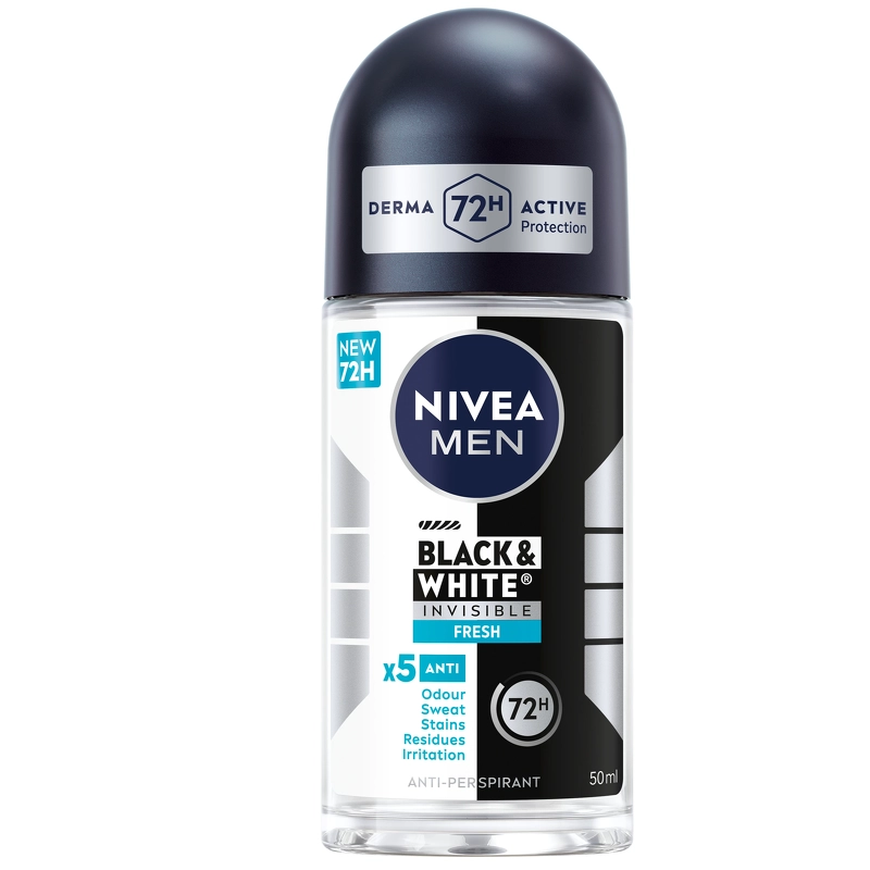 Nivea Black   White Invisible Fresh Male Roll-on 50 Ml