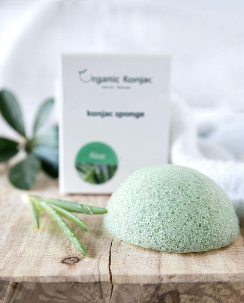 Organic Konjac Svamp Peppermint  Fedtet Hud Hos Frisøren   Baronen