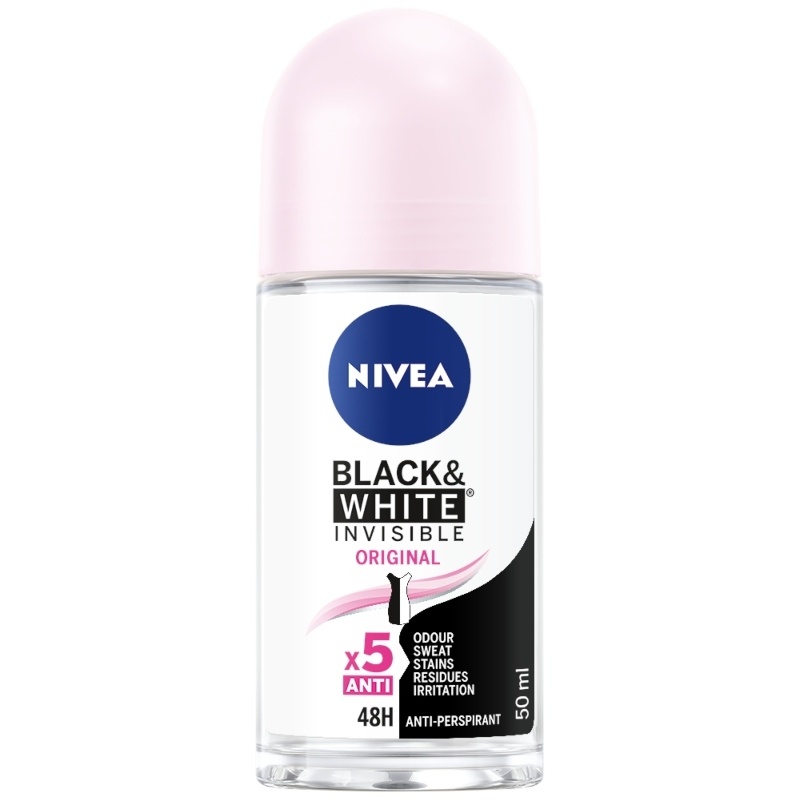 Nivea Black & White Usynlig Roll-on 50 ml til kvinder